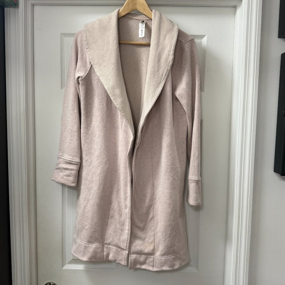 Yogalicious Baby Pink Heather Blush Robe Missing Belt size small